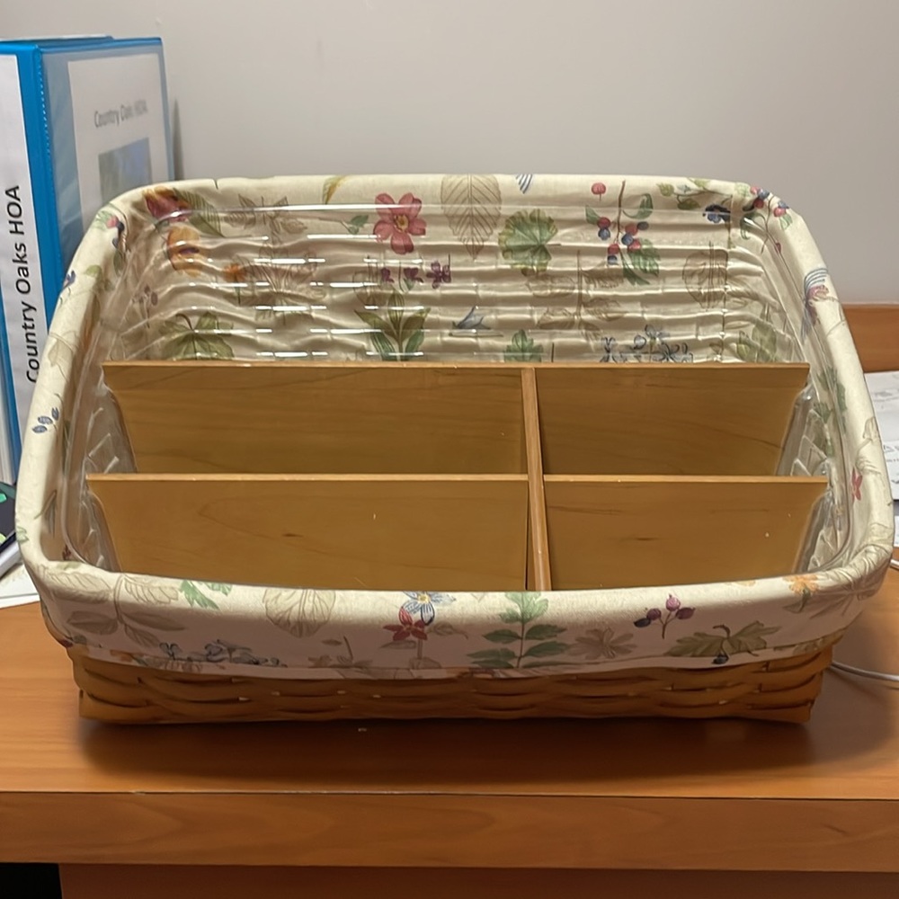 Longaberger Desktop Organizer Botanical Fields